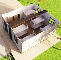 Maison conteneur extensible personnalisée de 30 m², 2 chambres, 1 salle de bain, préfabriquée, en Chine, pour l'Europe