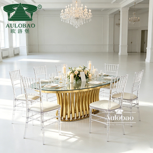 Alquiler de eventos Silla de resina plástica de princesa de cristal transparente usada Silla de comedor de restaurante - Product Image 3