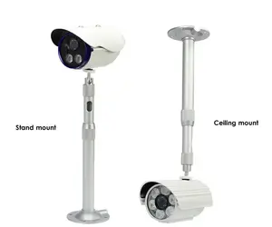 CCTVセキュリティ用の10個のアルミニウム合金監視カメラブラケット拡張可能30〜60cmユニバーサルシーリングマウント
