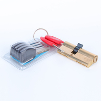 Cilindro de Cerradura de Embutir de Latón Macizo con Perfil Europeo, Apertura Simple y Doble con Llave Computarizada