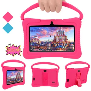 Tableta de 7 pulgadas para niños, tablet pc con 2G de RAM, so Android 12, funda protectora de goma de silicona, tabletas para niños