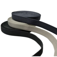 Bande élastique en polyester sergé double face, haute élasticité, durable, vente en gros, colorée, personnalisable, accessoires textiles pour la maison