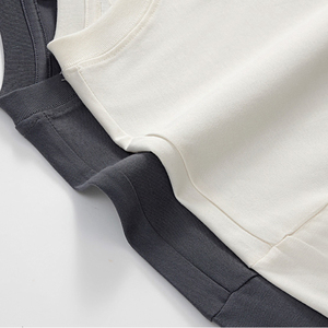 <span class=keywords><strong>T</strong></span>-<span class=keywords><strong>shirt</strong></span> à manches longues personnalisé pour hommes <span class=keywords><strong>T</strong></span>-<span class=keywords><strong>shirt</strong></span> de haute qualité à col rond côtelé et à épaules vierges et de luxe épais pour hommes - Product Image 2