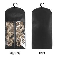 Sacs de Rangement Suspendus Anti-Poussière avec Crochet pour Perruques, Extensions de Cheveux et Accessoires Multiples