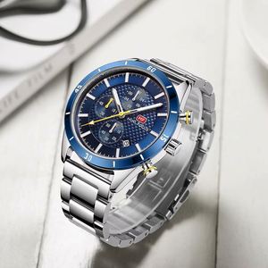 Men's Alloy <b>Sport</b> Business Luxury Chronograph Quartz <b>Watch</b> Waterproof Fashion MF0283G - Product Image 4