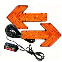 Barre lumineuse directionnelle à LED haute intensité 132W, couleur ambre, boîtier en PC, signalisation de circulation pour la sécurité des camions et des véhicules