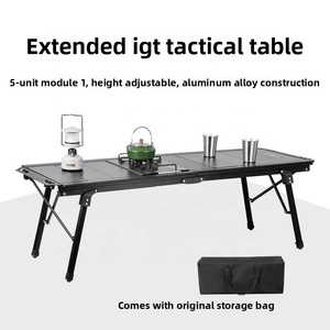 <span class=keywords><strong>Table</strong></span> de pique-nique pliable en aluminium à 5 sections, réglable, portable, légère, tactique, pour le <span class=keywords><strong>camping</strong></span> en plein air - Product Image 2