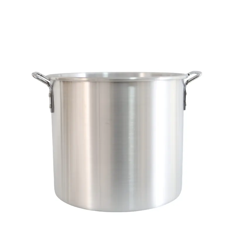 Fabricant de marmites à soupe de cuisine commerciale de restaurant de haute qualité pot de stock en gros pot de stock en aluminium avec panier