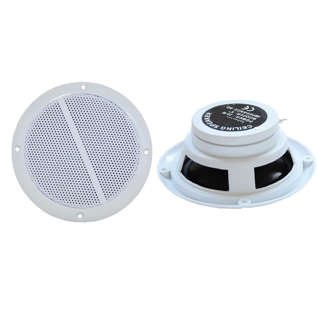 2025 Factory Indoor Outdoor 20W 6.5 Inch 8 OHMS ABS Marine Speaker for Ceiling Mount For Music Speech