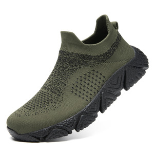 Chaussures de sport pour hommes à semelle <span class=keywords><strong>MD</strong></span> légère et épaisse, respirantes, à enfiler, pour la marche, la course, le jogging et le fitness - Product Image 4