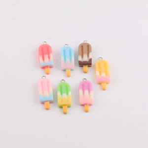 Colgante de resina con forma de helado, color aleatorio, accesorio de manualidades para llavero o adorno - Product Image 5