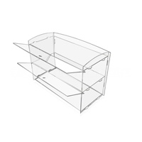 Vitrine à pain moderne en acrylique, démontable et assemblable, à plusieurs niveaux, avec étagère de rangement pour gâteaux