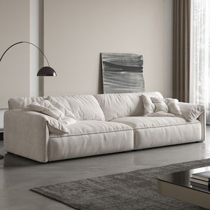 EU Italian Minimalist Elephant Ear Luxury Family Living Room Style Furniture Straight Row Design Tech Cloth - Product Image 4