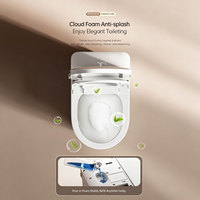 WC intelligent en céramique de haute qualité avec pompe de surpression intégrée, sans limite de pression d'eau, WC automatique