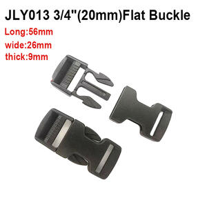 Hebilla de Plástico de Liberación Lateral Plana de 3/4 de Pulgada para Bolsas, Cinturones, Mochilas, Collares de Perro Tácticos, Correas, con Logotipo Personalizado - Product Image 1