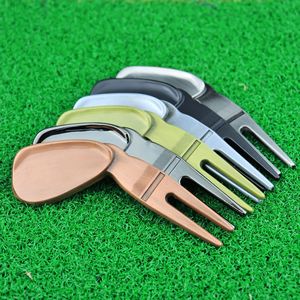 Golf Wedge Fork Zinc Alloy Electroplated Ball Repair <b>Tool</b> For Turf Maintenance - Product Image 2