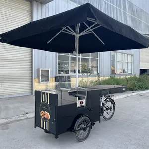 2023 Popular american concession mobile bicycle food cart small