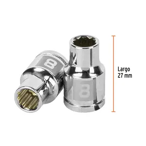 BOX 6 Douilles 8 mm, 12 points, entraînement 3/8 po, TRUPER - Product Image 2