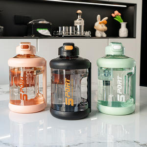 Bouteille d'eau de sport d'été avec paille, pour hommes et femmes, portable, 2100 ml, résistante aux hautes températures, grande capacité, en <span class=keywords><strong>PC</strong></span>, seau à eau - Product Image 4