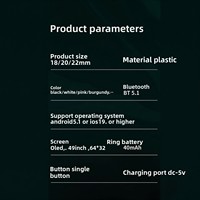 Compteur intelligent en forme d'anneau - Tasbih numérique portable pour la prière et la méditation avec écran OLED, vibration et synchronisation avec application