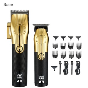 Banne chuyên nghiệp không dây tóc tông đơ chải chuốt Kit Zero khoảng cách điện Máy cắt tóc thép không gỉ - Product Image 6