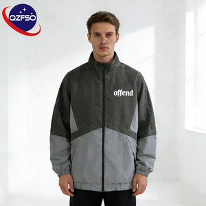 Veste thermoréactive à design personnalisé, légère, tendance, pour l'extérieur, veste thermochromique zippée, veste coupe-vent en nylon pour homme - Product Image 1