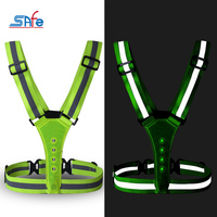 Maille réfléchissante LED ceinture de sécurité élastique gilet de course avec lumière vêtements réfléchissants de qualité supérieure pour les coureurs en plein air