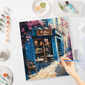 Chenistorie Schilderij Op Nummer Coffeeshop Tekening Op Canvas Handbeschilderd Schilderij Kunst Cadeau Foto 'S Op Nummer Kits Home Decor - Product Image 4