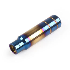 Pommeau de levier de vitesse personnalisé universel en alliage d'aluminium bleu de 9/13/18 cm à sept couleurs pour la modification de voiture - Product Image 1