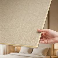 Panneaux muraux décoratifs en placage de bois texturé en tissu de charbon de bambou, feuilles de placage pour la décoration extérieure et intérieure