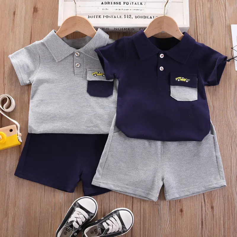Baby Baby Summer Infant neonato cotone maniche corte abiti abiti top + pantaloni Toddler Boy set di abbigliamento bambini abiti per bambini