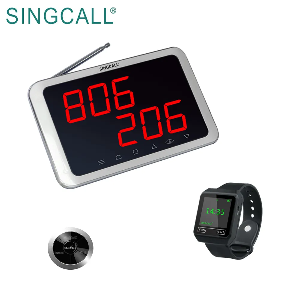 SINGCALL whole calling system bar restaurant wireless guest paging service call
