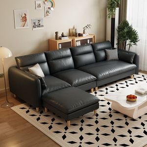 Hot giá rẻ phòng khách đồ nội thất sofa Set hiện đại sang trọng sofa sang trọng đơn giản cắt 5 chỗ ngồi ghế sofa da cho phòng khách nhà - Product Image 3