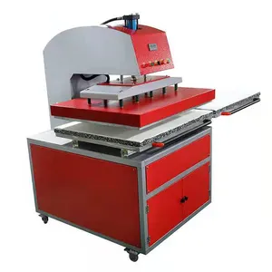 High quality large format strong table automatic two stations heat press machine for printing T-shirt logos