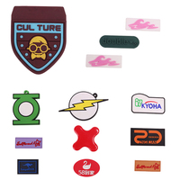 Etiqueta de Silicona Termoadhesiva 3D de Cualquier Color, Parche de Goma de PVC con Logotipo en Relieve para Ropa/Bolsas