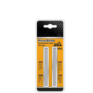 Lame per pialla 82x5.5x1.2mm HSS, set da 2 pezzi per utensili da falegnameria - Product Image 1