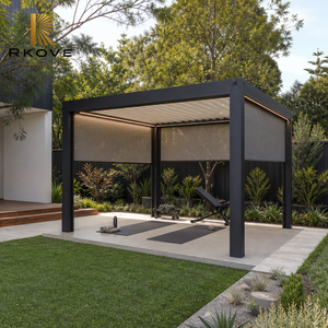 Pergola motorisée intelligente RKOVE de qualité commerciale, résistante au vent de niveau 10, en aluminium, 3m×4m, 3m×6m, pour toutes les saisons, pour l'extérieur et la cour. - Product Image 6