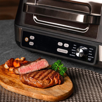 Friteuse à air et grill combinés 10-en-1, capacité 10L, cuisson intérieure sans fumée, inclut 4 accessoires, friture à air, grillade, rôtissage, cuisson au four