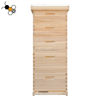 Fournisseur d'usine Ruche Langstroth 5 couches 10 cadres en bois de sapin naturel pour l'apiculture à vendre