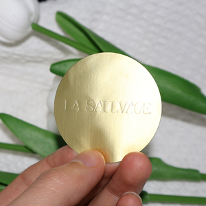 Tùy Chỉnh Thiết Kế Bền Mạnh Mẽ Dính Nickel Kim Loại Biểu Tượng Sticker Tái Chế Bao Bì Nhãn - Product Image 3