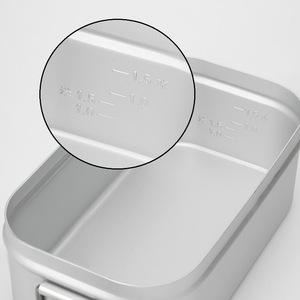 Lonchera Rectangular de Aluminio con 1 Compartimento Anodizado y Tapa de Acero Inoxidable para Comidas al Aire Libre, Campamentos y Picnics - Product Image 1