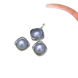 Conjunto de Joyería Clásica Japonesa con Perlas de Agua Salada para Mujer, Colgante de 13-14 mm, Aretes de 15-16 mm, Plata 925 - Product Image 4