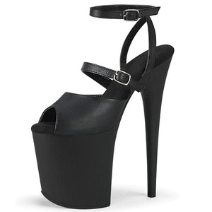 Scarpe con Plateau Nero a Punta Aperta, Tacco a Spillo 20cm, Stile Gotico <span class=keywords><strong>Vintage</strong></span> Sexy per Pole Dance e Spettacoli - Product Image 1