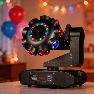 Luz de Cabeza Móvil de Nueve Haces DMX512 RGBW, Potente Luz de Escenario para Discotecas, Fiestas y Festivales, la Mejor Opción - Product Image 3