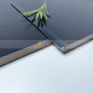 LL134 Custom Metal Mirror Black Stainless Steel Decor Trim Metal T Shaped Trim Strip <b>Tile</b> Trim Steel <b>Tile</b> Edge Strip - Product Image 1