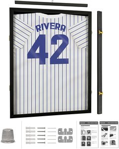 Sport Jersey Display Frame Case Large Frames Shadow Box, UV Protection for Baseball Basketball Football Soccer Hockey