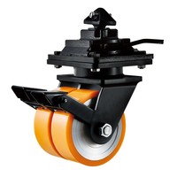 Roue de conteneur maritime 3T 5T 10T avec verrou de torsion et frein, en polyuréthane et nylon, durable