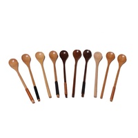 Logo gravé Mini Portable en bois de bambou personnalisé bébé cuillère à thé miel cuillères à café ensemble