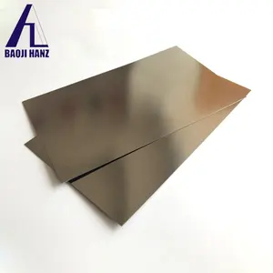 Pour bijoux haute qualité haute pureté 99.95% feuille de plaque de niobium brillant