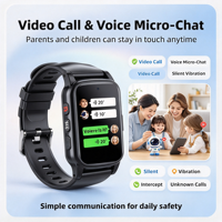 Montre connectée multifonctionnelle pour enfants S5, GPS Tracker, appel vidéo, chat vocal, bouton SOS, mode scolaire, montre de sécurité pour enfants